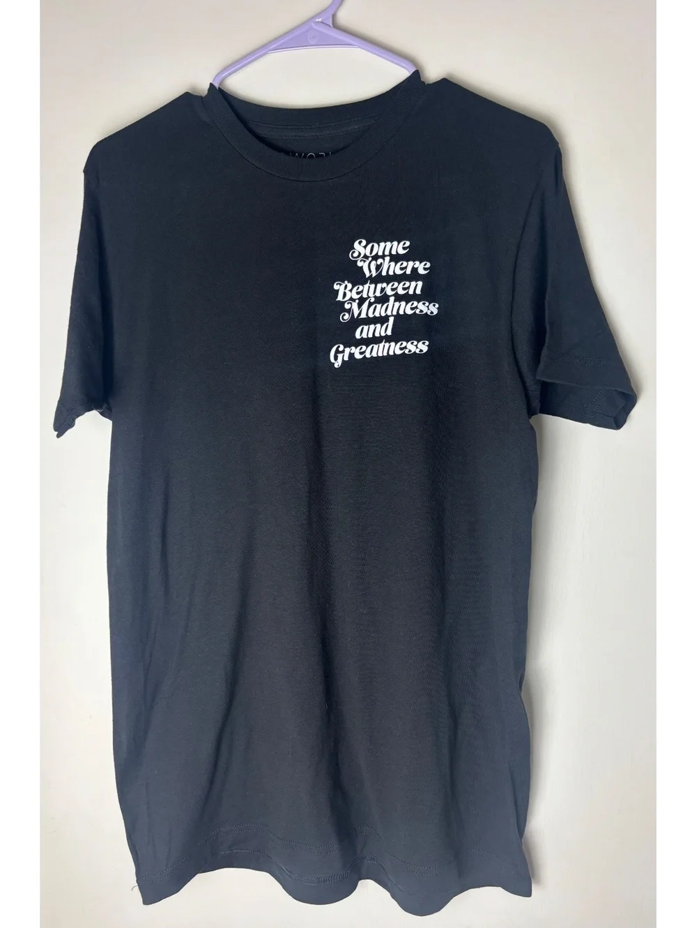 Bioworld Somewhere Between Madness and Greatness Graphic T Shirt Men’s M Black